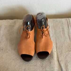 Cousin Woman's Suede Jenny Terra Cotta Bohemian Summer Sandals Sz 10